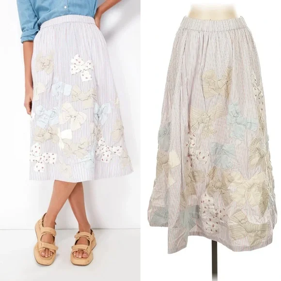 Sea NY Bonnie Bow Tie Skirt Sz S